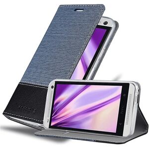 Cadorabo HTC ONE M7 Hülle - Jeans Stil, Ständer, Magnetverschluss Cadorabo HTC ONE M7 Hülle - Jeans Stil, Ständer, Magnetverschluss