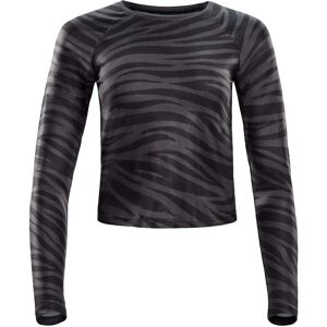 WINSHAPE AET119LS Zebra Grijs Cropped Lange Mouw Shirt - Shirt WINSHAPE AET119LS Zebra Grijs Cropped Lange Mouw Shirt - Shirt
