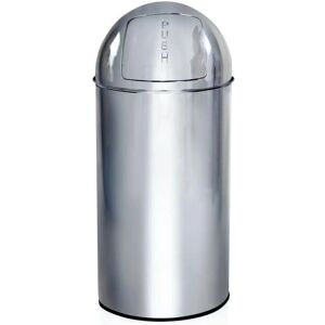 Lixeira PUSH 35L cromada HJH OFFICE Lixeira PUSH 35L cromada HJH OFFICE