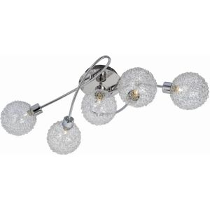 Lindby Modern Silver 5-Light Ceiling Lamp - Ceiling Lamp Lindby Modern Silver 5-Light Ceiling Lamp - Ceiling Lamp