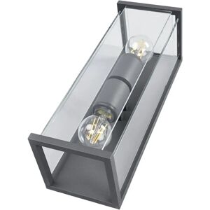 LUCANDE Udendørs Væglampe 'Annalea' - Moderne Sort Aluminium 2 Lys LUCANDE Udendørs Væglampe 'Annalea' - Moderne Sort Aluminium 2 Lys