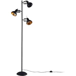 Lindby - Lampadaire industriel Lilly avec 3 abat-jours - noir et or - Publicité Lindby - Lampadaire industriel Lilly avec 3 abat-jours - noir et or - Publicité