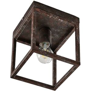 Lindby Emin rustykalna metalowa lampa sufitowa - do salonu i jadalni Lindby Emin rustykalna metalowa lampa sufitowa - do salonu i jadalni