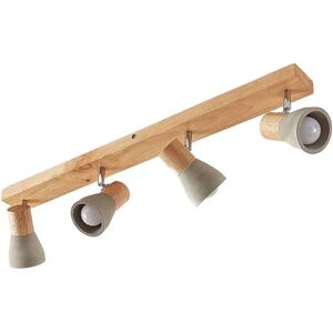 Lindby Filiz 4-Light Ceiling Fixture - Concrete/Wood - Modern Design Lindby Filiz 4-Light Ceiling Fixture - Concrete/Wood - Modern Design