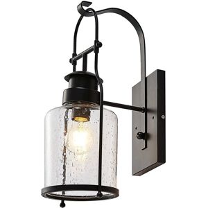 Lindby Rozalie Wall Lamp - Vintage Metal Black for Hallway Lindby Rozalie Wall Lamp - Vintage Metal Black for Hallway