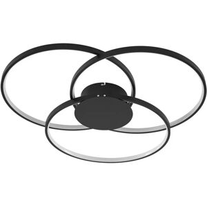 Lindby Riley Ceiling Lamp - Modern Black Aluminum LED Light Lindby Riley Ceiling Lamp - Modern Black Aluminum LED Light