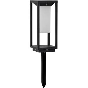 Lucande Eliel Solar Garden Lamp - Modern Black Aluminum Outdoor Light Lucande Eliel Solar Garden Lamp - Modern Black Aluminum Outdoor Light