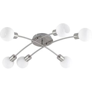 Lindby Agmar Nickel Ceiling Lamp - 6 E14 - Modern Design Lindby Agmar Nickel Ceiling Lamp - 6 E14 - Modern Design