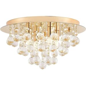 Lindby Gillion Crystal Gold Ceiling Lamp - 4 Lights Lindby Gillion Crystal Gold Ceiling Lamp - 4 Lights