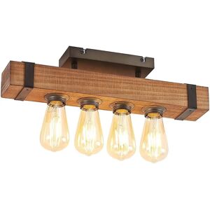 Lindby Sverina Wooden Ceiling Lamp - 4 Bulb - Ceiling Light Lindby Sverina Wooden Ceiling Lamp - 4 Bulb - Ceiling Light