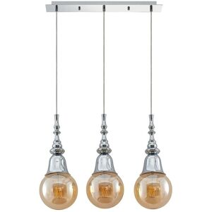 Lucande Gesja Lampada a sospensione argento - 3 luci moderna Lucande Gesja Lampada a sospensione argento - 3 luci moderna