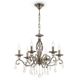 Maytoni RC247-PL-06-R Brass & Crystal Ceiling Light - 6 Bulbs Maytoni RC247-PL-06-R Brass & Crystal Ceiling Light - 6 Bulbs