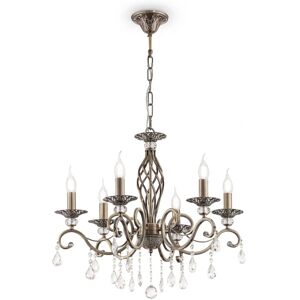 Maytoni RC247-PL-06-R Brass & Crystal Ceiling Light - 6 Bulbs Maytoni RC247-PL-06-R Brass & Crystal Ceiling Light - 6 Bulbs