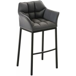 Tabouret de Bar Damaso - Moderne, Gris, Avec Assise Rembourrée et Repose-pieds Tabouret de Bar Damaso - Moderne, Gris, Avec Assise Rembourrée et Repose-pieds