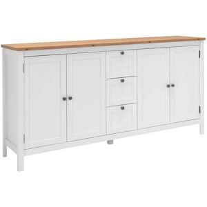 Credenza Blanche Élégante Argonauta avec 4 Portes et 3 Tiroirs - Meuble de rangement - Publicité Credenza Blanche Élégante Argonauta avec 4 Portes et 3 Tiroirs - Meuble de rangement - Publicité