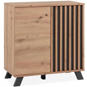 IPERBRIKO Calicosy - Buffet à 2 portes en chêne artisanal et gris anthracite - 80cm - Buffet - Meubles - Publicité IPERBRIKO Calicosy - Buffet à 2 portes en chêne artisanal et gris anthracite - 80cm - Buffet - Meubles - Publicité