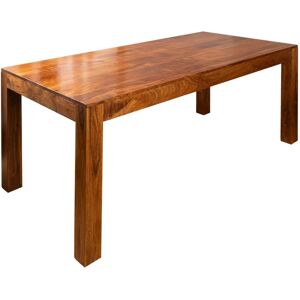 Table à manger en acacia 160x90x76 miel - Table - Publicité Table à manger en acacia 160x90x76 miel - Table - Publicité
