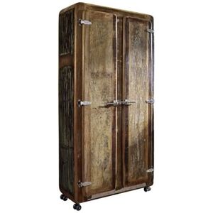 Massivmoebel24 Freezy 38 Armoire en bois recyclé - Style vintage industriel - Publicité Massivmoebel24 Freezy 38 Armoire en bois recyclé - Style vintage industriel - Publicité