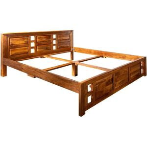 Massivmoebel24 - Lit Oxford - Bois d'acacia, finition miel, 160x200x90 - Lit - Publicité Massivmoebel24 - Lit Oxford - Bois d'acacia, finition miel, 160x200x90 - Lit - Publicité