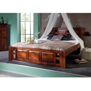 Massivmoebel24.de Lit en Acacia 140x200x90 - Style Colonial Oxford - Publicité Massivmoebel24.de Lit en Acacia 140x200x90 - Style Colonial Oxford - Publicité