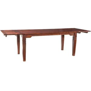 Table à manger extensible en acacia massif - Style colonial, finition foncée - Publicité Table à manger extensible en acacia massif - Style colonial, finition foncée - Publicité