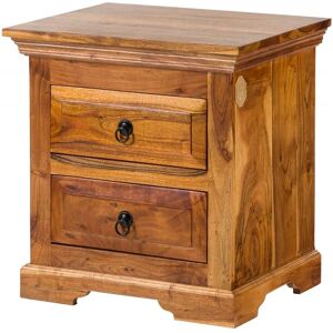 Nuit d'appoint en acacia Oxford miel - Style colonial - Publicité Nuit d'appoint en acacia Oxford miel - Style colonial - Publicité