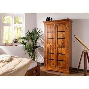 Massivmoebel24.de Oxford 0401 Armoire en bois d'acacia - laqué miel - 97x50x176 - Marron clair - Publicité Massivmoebel24.de Oxford 0401 Armoire en bois d'acacia - laqué miel - 97x50x176 - Marron clair - Publicité