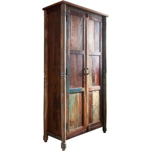 Massivmoebel24 Fable 12 Armoire - Bois recyclé Style vintage - Publicité Massivmoebel24 Fable 12 Armoire - Bois recyclé Style vintage - Publicité