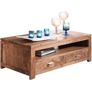 Massivmoebel24 Couchtisch Akazie 110x60x40 golden honey - Table basse - Publicité Massivmoebel24 Couchtisch Akazie 110x60x40 golden honey - Table basse - Publicité