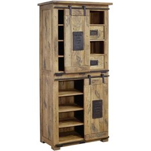 Massivmoebel24 Mango 80x45x175 Armoire Industrielle - Publicité Massivmoebel24 Mango 80x45x175 Armoire Industrielle - Publicité