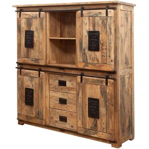 Massivmoebel24 Buffet en Mango - Naturel, 150x45x160 - Railway #125 - Publicité Massivmoebel24 Buffet en Mango - Naturel, 150x45x160 - Railway #125 - Publicité