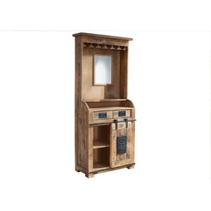 Massivmoebel24.de Bar en Bois de Mango - 75x35x170 - Finition Rustique - Publicité Massivmoebel24.de Bar en Bois de Mango - 75x35x170 - Finition Rustique - Publicité