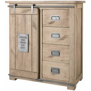 Massivmoebel24 - Comò in Legno di Mango - Effetto Lavato Bianco - Stile Rustico Massivmoebel24 - Comò in Legno di Mango - Effetto Lavato Bianco - Stile Rustico