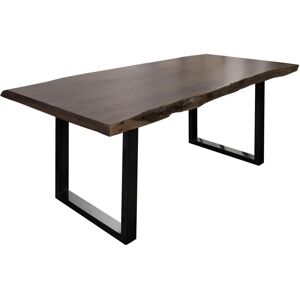 Massivmoebel24 FREEFORM 5 Table à manger en acacia - Gris - 200x100x77 - Publicité Massivmoebel24 FREEFORM 5 Table à manger en acacia - Gris - 200x100x77 - Publicité