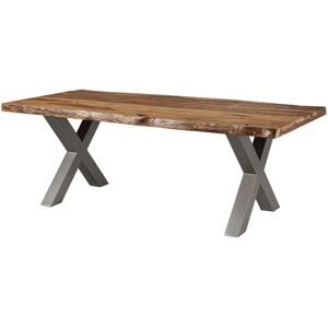 Massivmoebel24 Table à manger en Sheesham 220x100x77 Nature Sabla X-Beines - Publicité Massivmoebel24 Table à manger en Sheesham 220x100x77 Nature Sabla X-Beines - Publicité