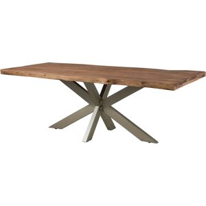 Massivmoebel24.de Sheesham 220x100x77 gris teint - Table à manger - Publicité Massivmoebel24.de Sheesham 220x100x77 gris teint - Table à manger - Publicité