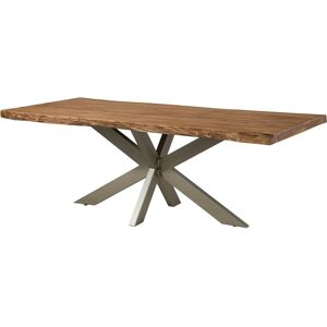 Massivmoebel24.de Table à manger en Sheesham - Teinte naturelle - 260x100x77 - Publicité Massivmoebel24.de Table à manger en Sheesham - Teinte naturelle - 260x100x77 - Publicité