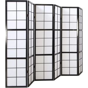 Homestyle4u Raumteiler - 6-teilig Schwarz - Raumteiler Homestyle4u Raumteiler - 6-teilig Schwarz - Raumteiler