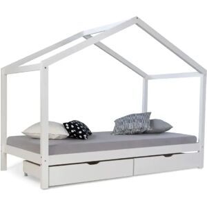 Homestyle4u - Lit enfant en bois en forme de maison 90x200 avec tiroirs - Lit enfant - Publicité Homestyle4u - Lit enfant en bois en forme de maison 90x200 avec tiroirs - Lit enfant - Publicité