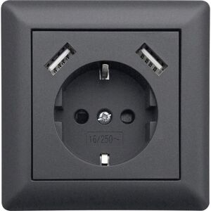LEDmaxx USB1003 Prise de courant avec protection enfant et USB - Montage mural LEDmaxx USB1003 Prise de courant avec protection enfant et USB - Montage mural