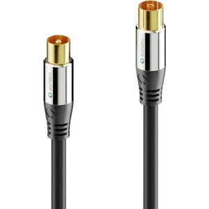 Sonero 7,5m Koaxialkabel - TV Antennenkabel, Schwarz Sonero 7,5m Koaxialkabel - TV Antennenkabel, Schwarz