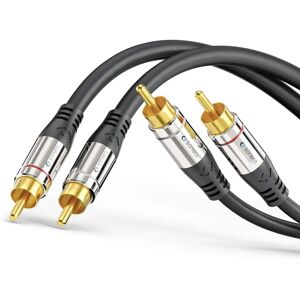 Sonero Premium RCA Audio Cable - 7.5m, Black Sonero Premium RCA Audio Cable - 7.5m, Black