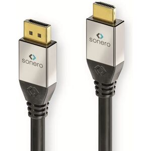 Adaptateur de câble vidéo Sonero - 5m DisplayPort HDMI Noir Adaptateur de câble vidéo Sonero - 5m DisplayPort HDMI Noir