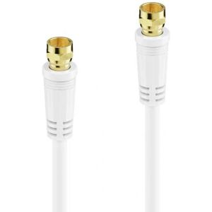 Cables coaxiales SONERO X-SATC010-020 - 2m - Enchufe F - Blanco Cables coaxiales SONERO X-SATC010-020 - 2m - Enchufe F - Blanco