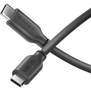 Câble USB-C Sonero - 100W PD, USB 2.0, noir, 0,50m - Publicité Câble USB-C Sonero - 100W PD, USB 2.0, noir, 0,50m - Publicité