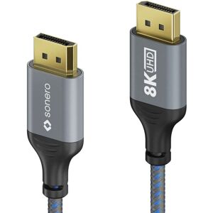 Câble DisplayPort Sonero - 8K60, 1 m, Gris/Bleu Câble DisplayPort Sonero - 8K60, 1 m, Gris/Bleu