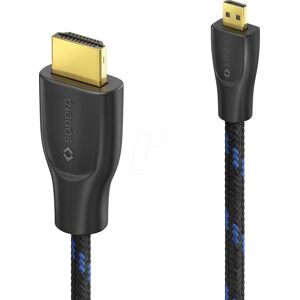 Sonero HDMI Kabel - Micro HDMI 4K 0,5m - Ondersteunt 4K 60Hz, Goudplated, Dubbellaags Afscherming Sonero HDMI Kabel - Micro HDMI 4K 0,5m - Ondersteunt 4K 60Hz, Goudplated, Dubbellaags Afscherming