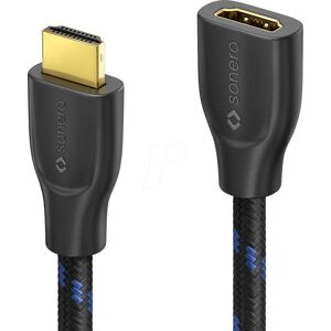 Sonero HDMI-kabel - 1m - Svart - Hög Hastighet 4K Sonero HDMI-kabel - 1m - Svart - Hög Hastighet 4K