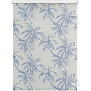 LICHTBLICK ORIGINAL Blue Print Palms - Seitenzugrollo - Blau LICHTBLICK ORIGINAL Blue Print Palms - Seitenzugrollo - Blau