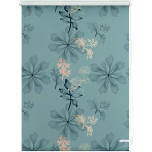 Lichtblick Original Seitenzugrollo Aqua Floral - Blau - Rollo Lichtblick Original Seitenzugrollo Aqua Floral - Blau - Rollo